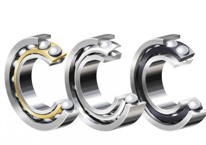 Brass cage single row angular contact ball bearings C (15 °) AC (25 °)